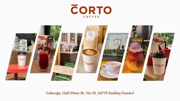 Corto Coffee içecek ve mekân kolajı